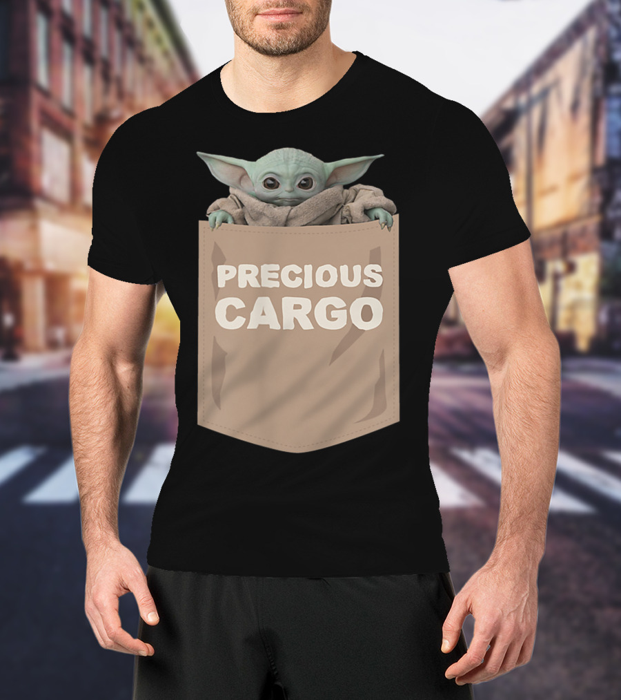 The Child Precious Cargo Pocket Yoda Mandalorian Star Wars Merchandise T-Shirt
