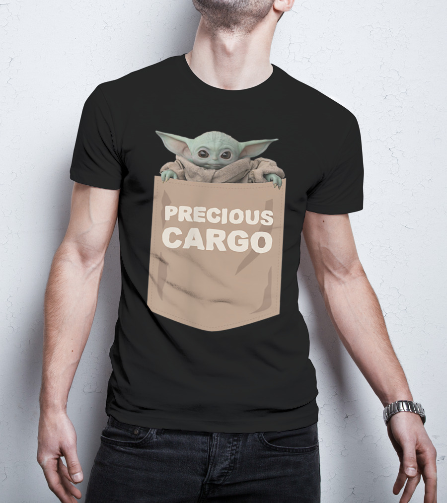 The Child Precious Cargo Pocket Yoda Mandalorian Star Wars Merchandise T-Shirt