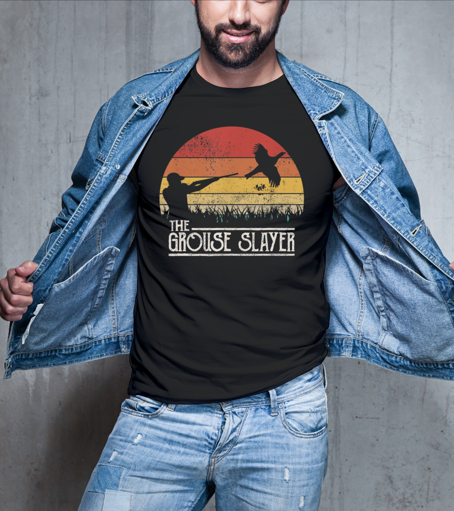 Vintage Sunset Grouse Hunting The Grouse Slayer T-Shirt