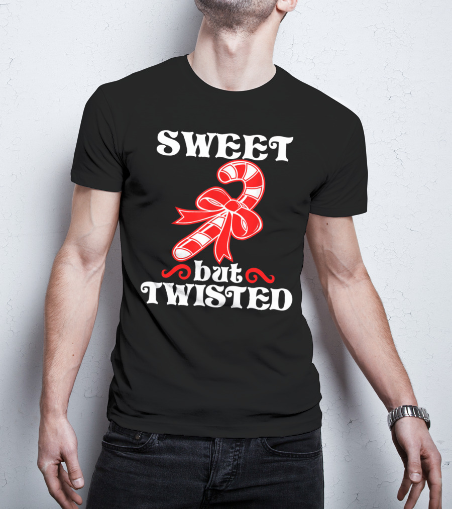 Sweet But Twisted Candy Cane Bow T-Shirt
