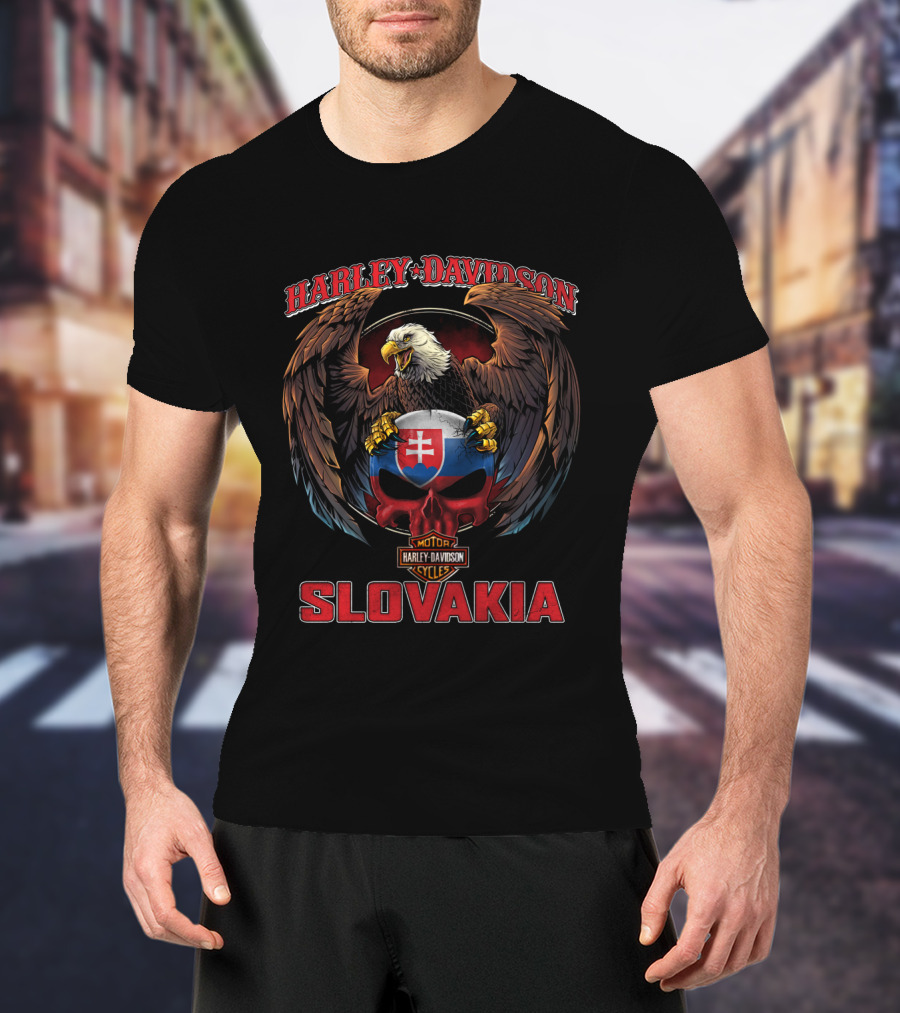 Harley Davidson Slovakia Eagle Ред T-Shirt