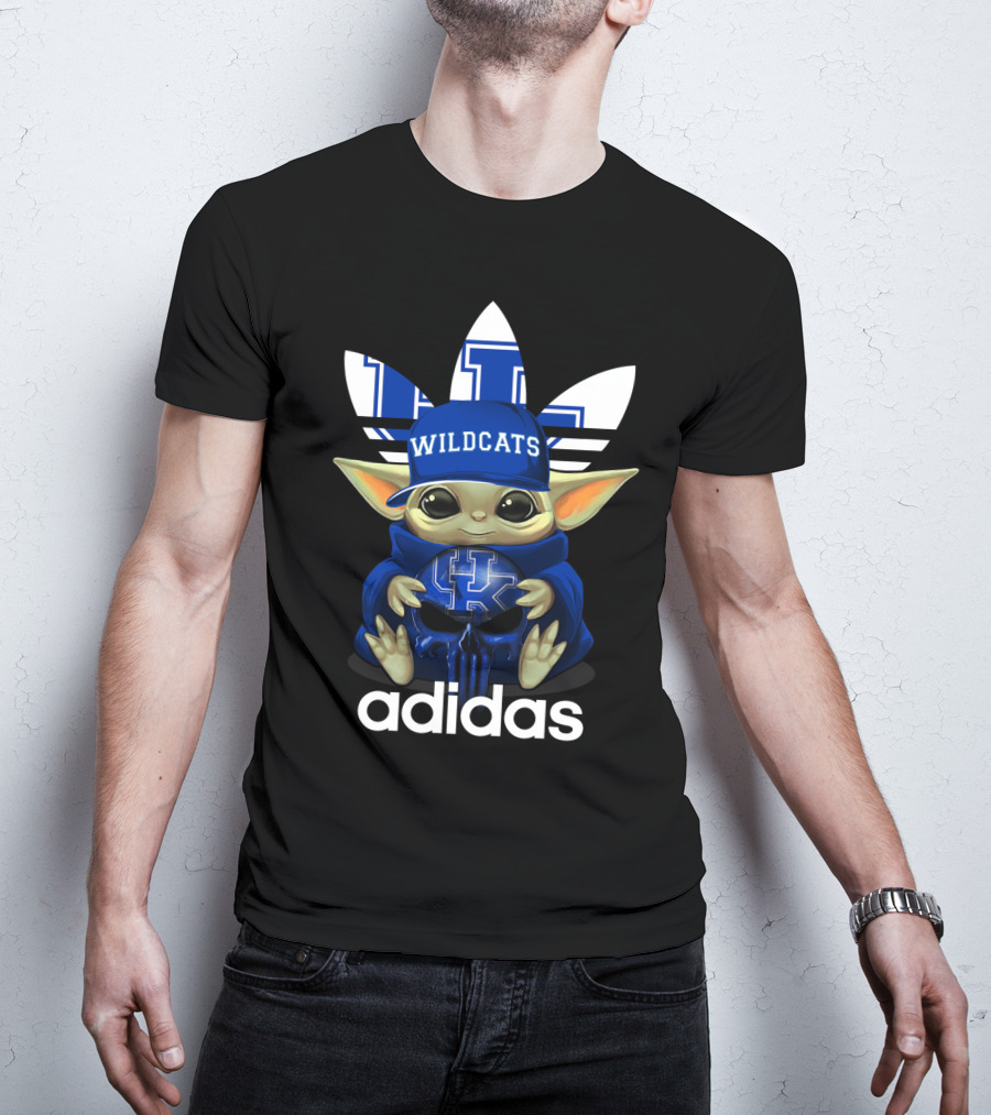 Wildcats Kentucky Yoda UK Logo Triofoil Hat T-Shirt