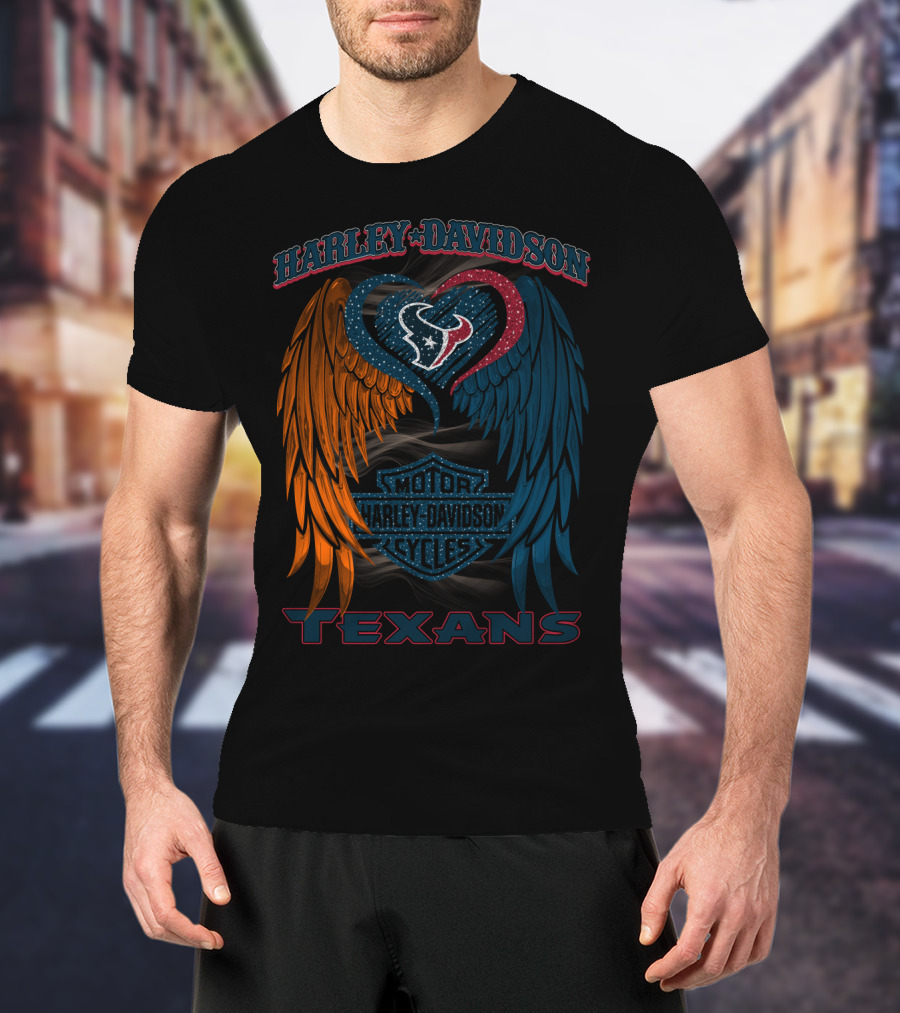 Harley Davidson Houston Texans Wings T-Shirt