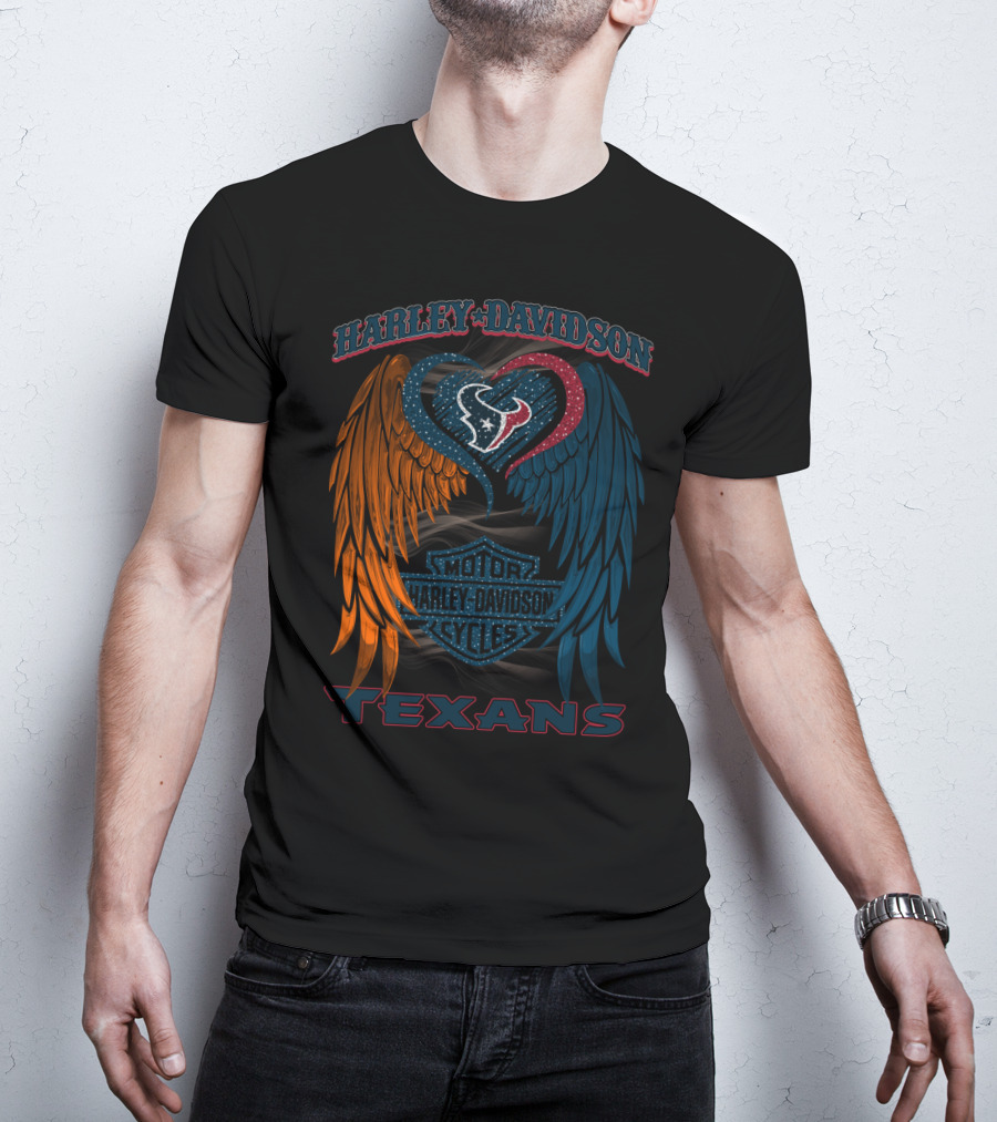 Harley Davidson Houston Texans Wings T-Shirt