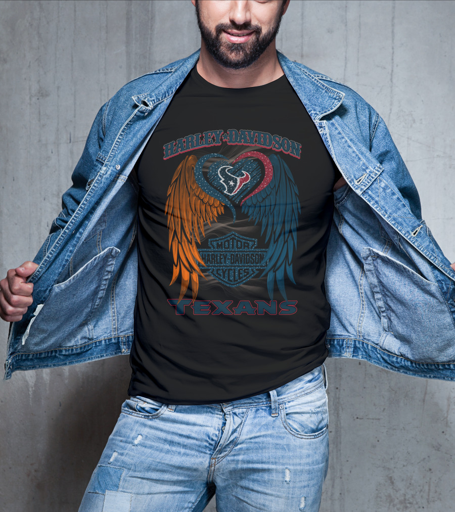Harley Davidson Houston Texans Wings T-Shirt