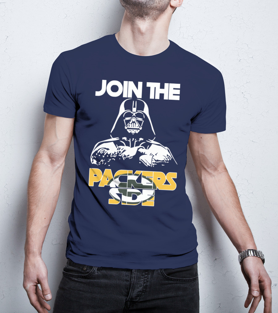 JOIN THE PACKERS SIDE Darth Vader Packers Fan Crossover T-Shirt