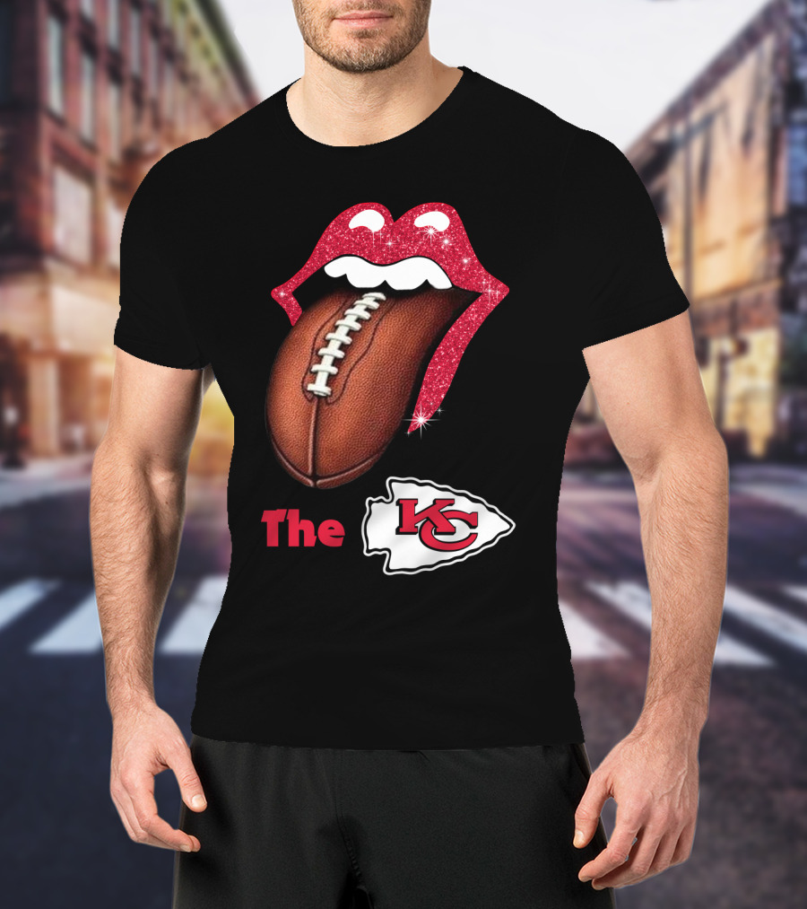 The KC Chiefs Football Lips T-Shirt