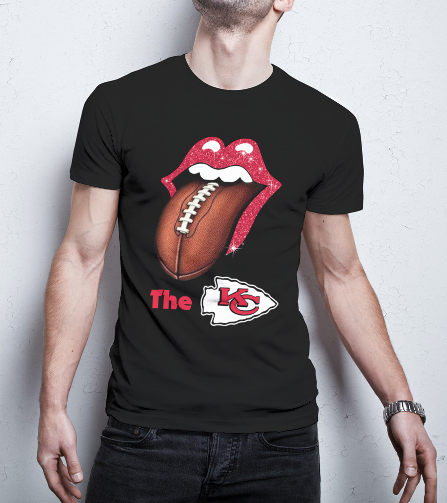 The KC Chiefs Football Lips T-Shirt