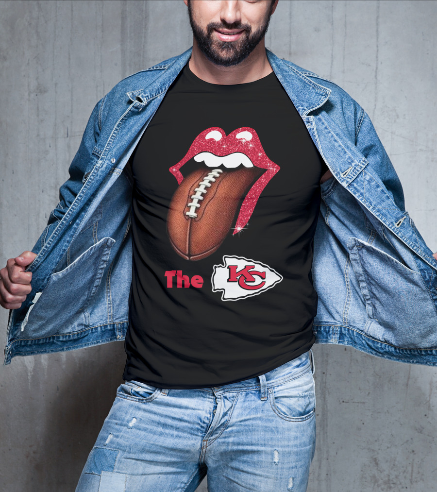 The KC Chiefs Football Lips T-Shirt