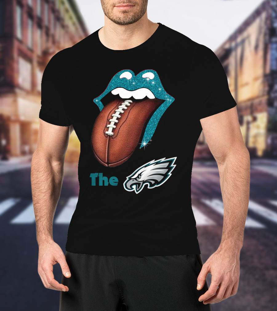 The Smile Eagles Tongue Football Philadelphia Eagles T-Shirt