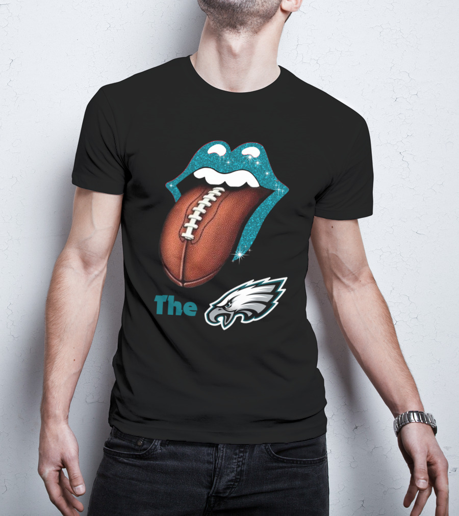 The Smile Eagles Tongue Football Philadelphia Eagles T-Shirt