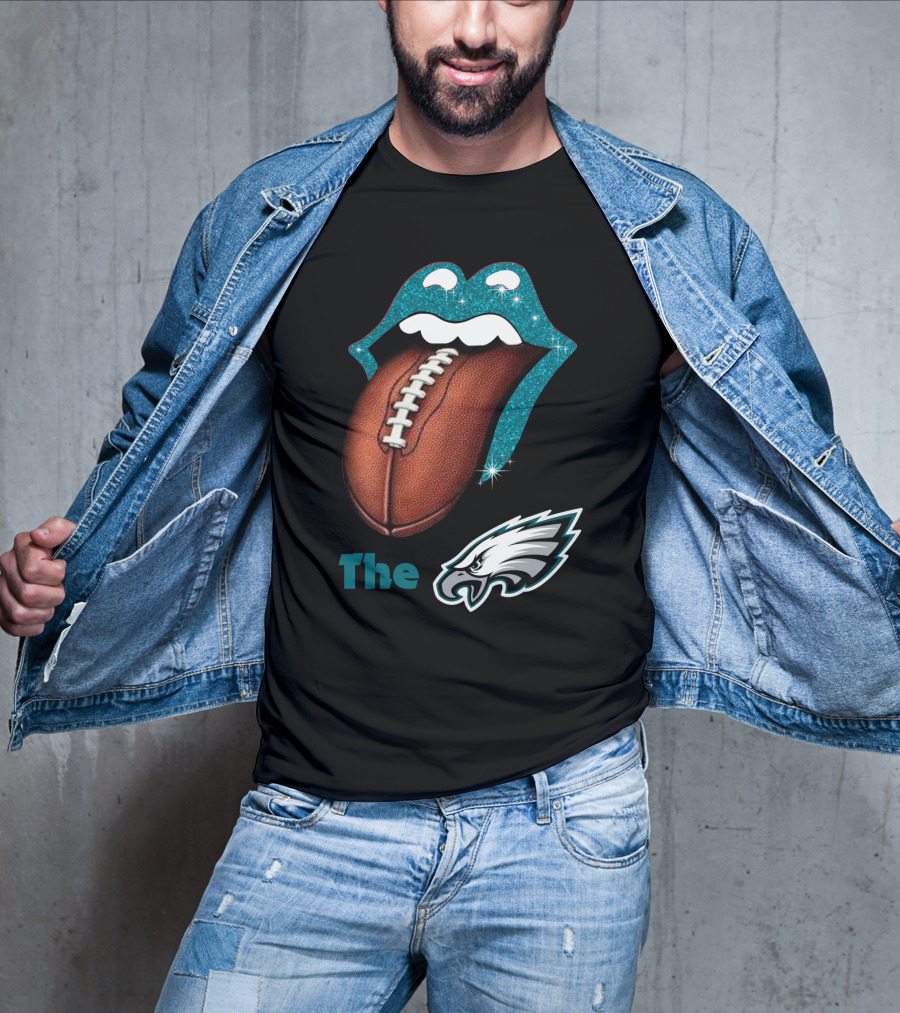 The Smile Eagles Tongue Football Philadelphia Eagles T-Shirt