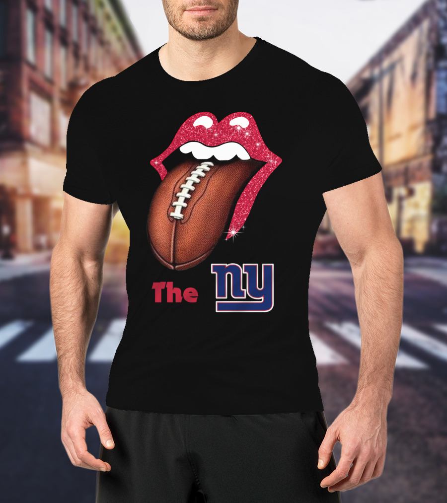 The NY SMILE GIANTS Football Tongue T-Shirt