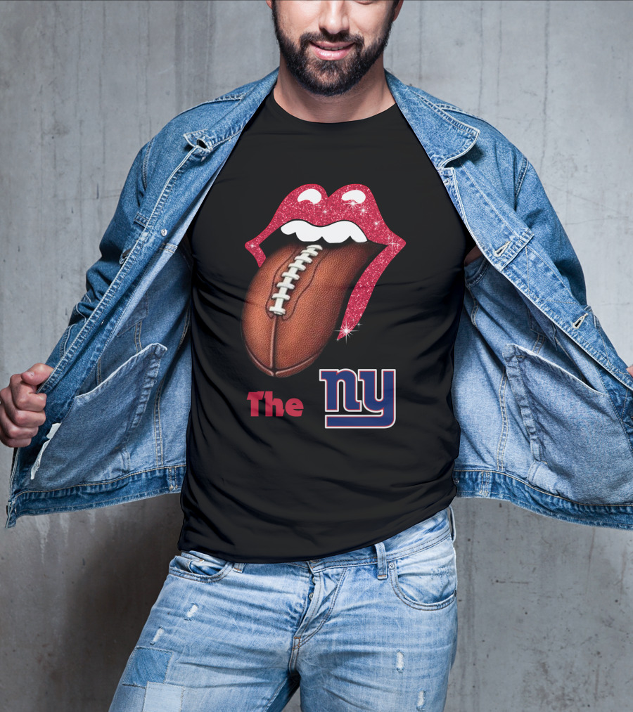 The NY SMILE GIANTS Football Tongue T-Shirt