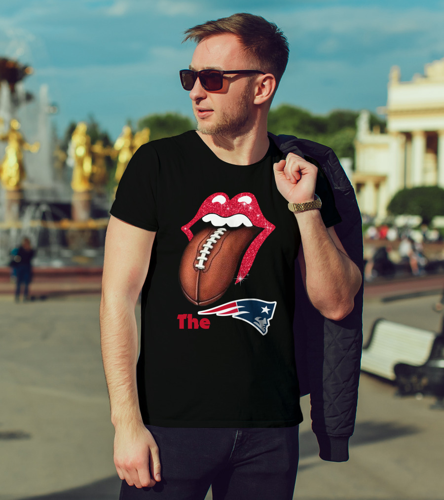 The SMILE Patriots Football Lips Fan T-Shirt