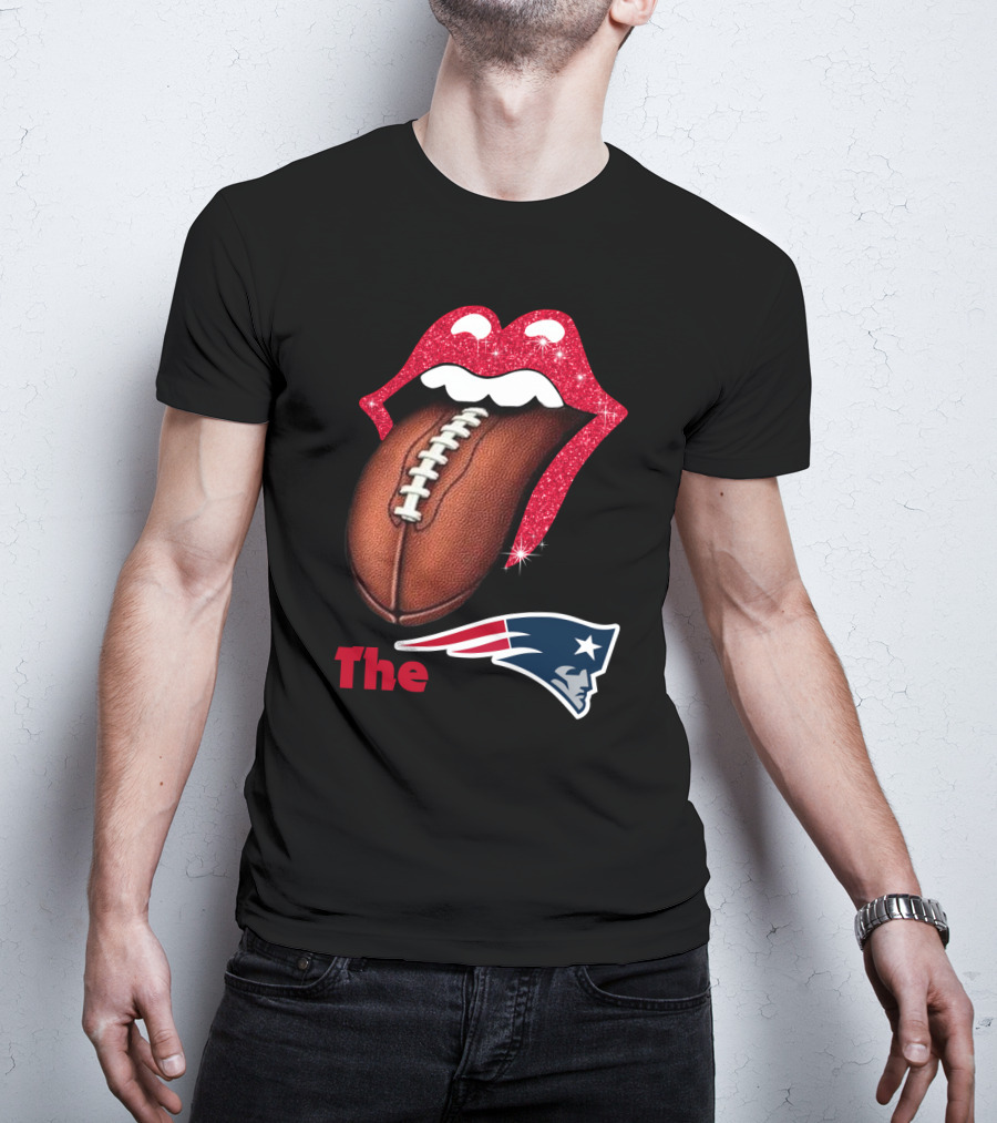 The SMILE Patriots Football Lips Fan T-Shirt