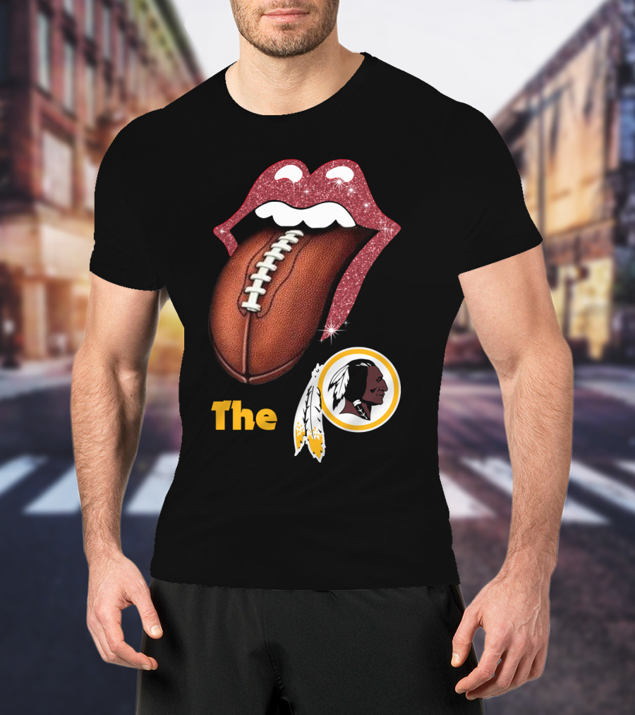 The Redskins Lips Football T-Shirt