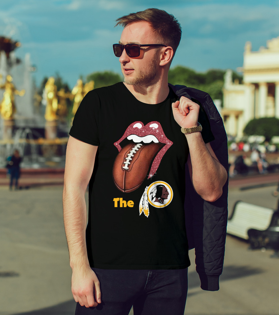 The Redskins Lips Football T-Shirt
