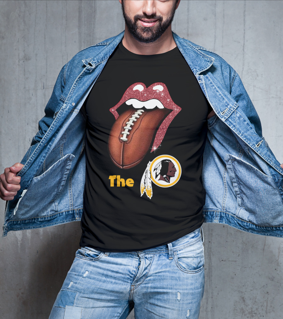 The Redskins Lips Football T-Shirt