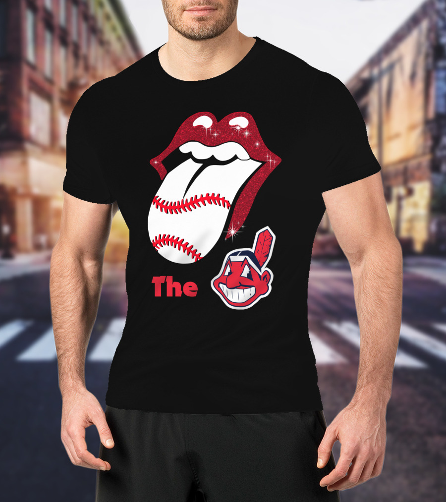 The Smile Logo With Red Lips And Baseball Image T-Shirt