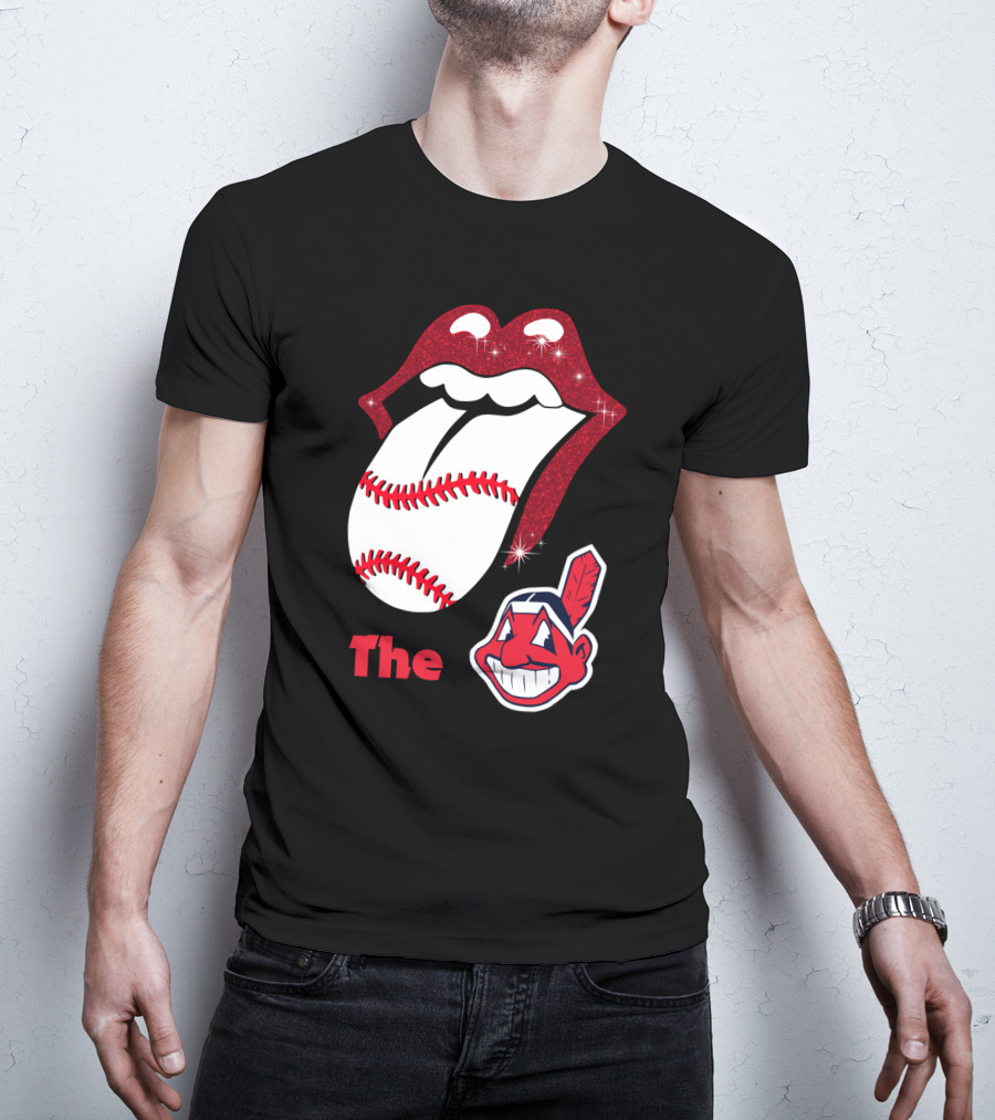 The Smile Logo With Red Lips And Baseball Image T-Shirt