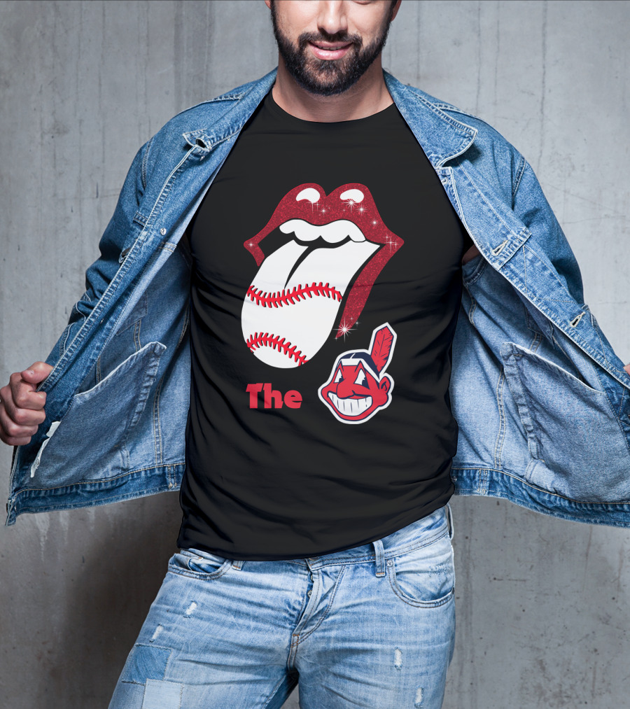 The Smile Logo With Red Lips And Baseball Image T-Shirt
