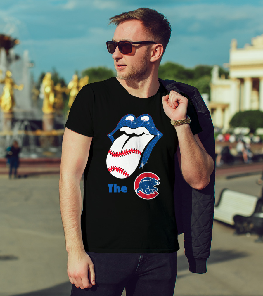 The Smile Cubs Baseball Tongue And Bear T-Shirt