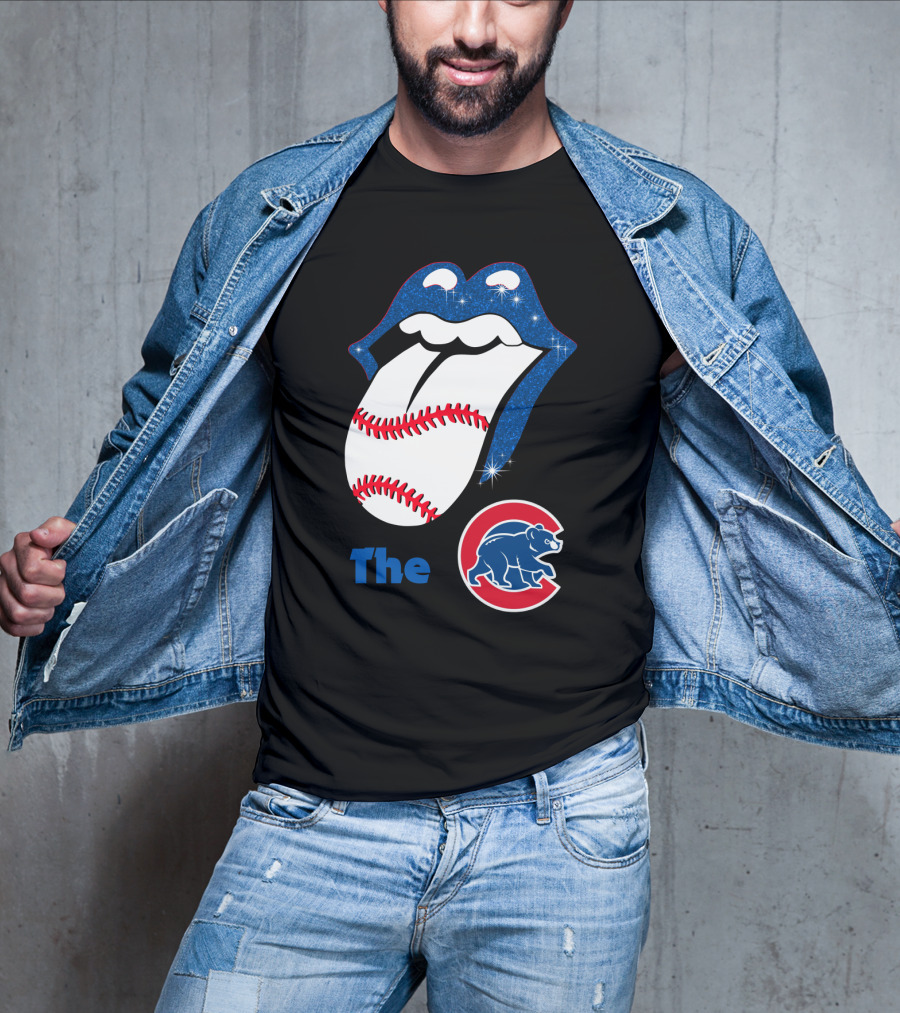 The Smile Cubs Baseball Tongue And Bear T-Shirt