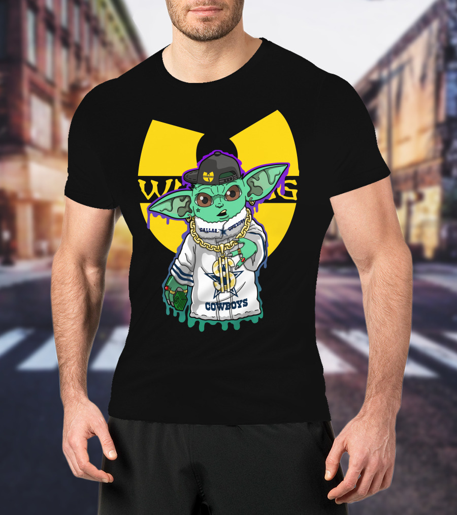 Wu Cow Dallas Cowboys Baby Yoda Wu-Tang T-Shirt