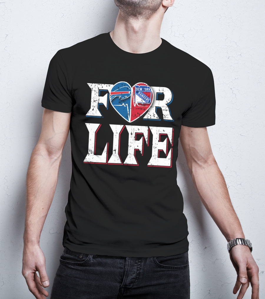 Buffalo Bills And New York Rangers For Life T-Shirt