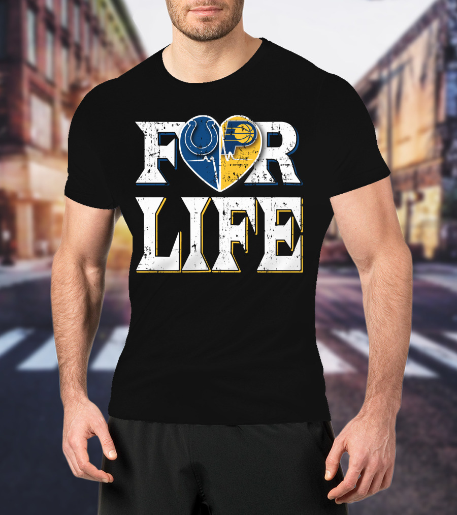 For Life Colts Pacers Heart T-Shirt
