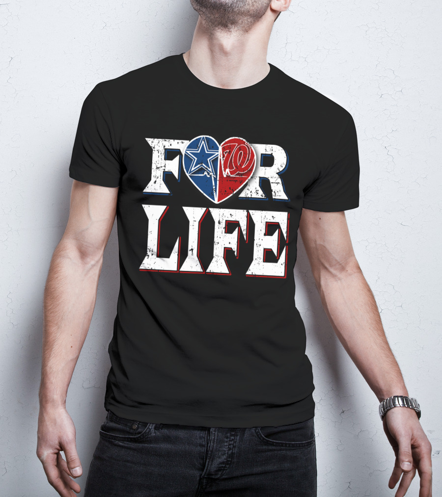 For Life Cowboys Nationals Heart T-Shirt