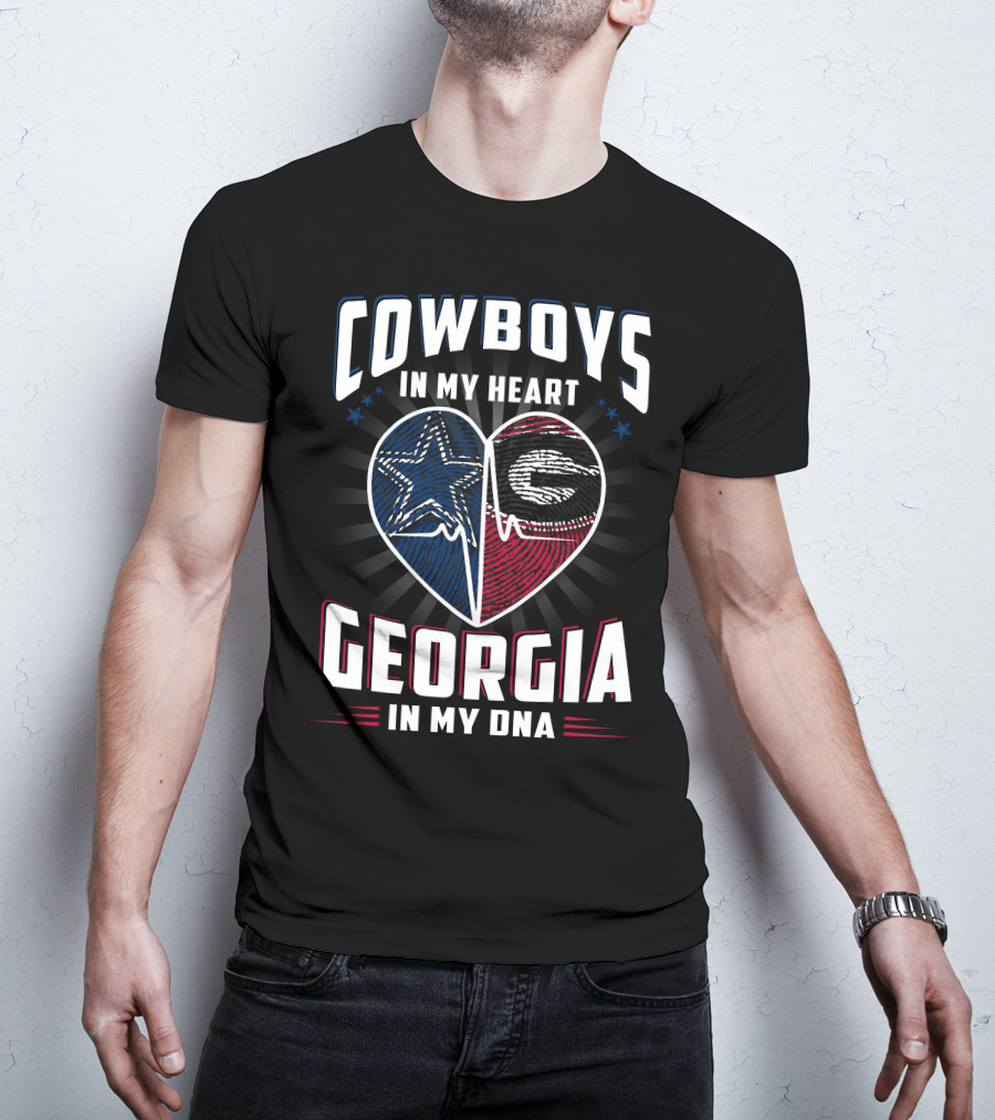 Cowboys In My Heart Georgia In My DNA T-Shirt