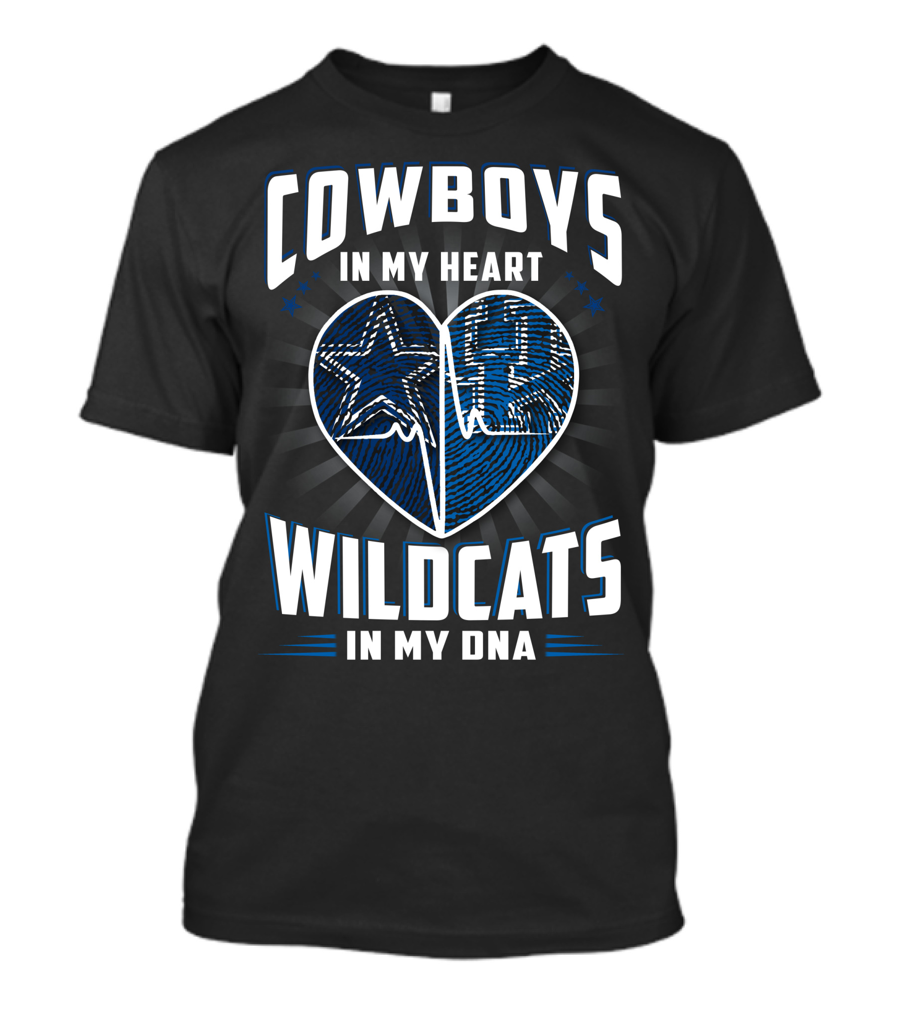 Cowboys In My Heart Wildcats In My Dna T-Shirt