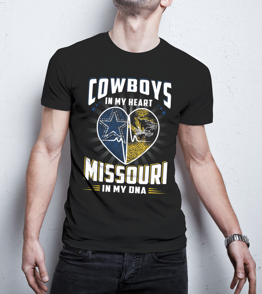 Cowboys In My Heart Missouri In My DNA T-Shirt