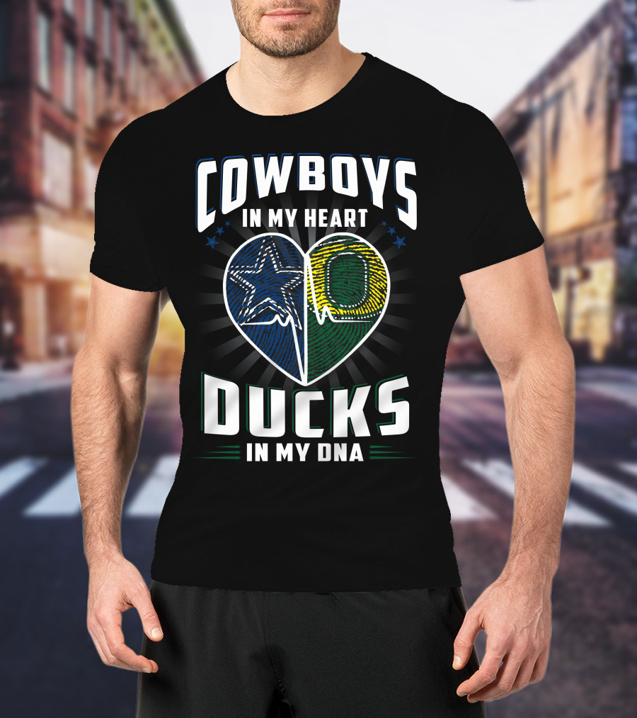 Cowboys IN My Heart Ducks IN My Dna T-Shirt