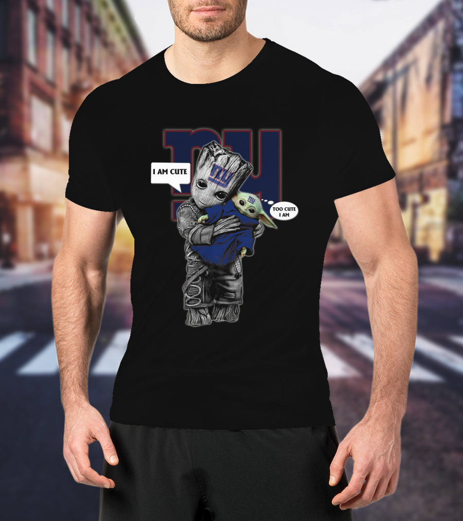 NYG 010 NFL YodaST I Am Cute Too Cute I Am T-Shirt