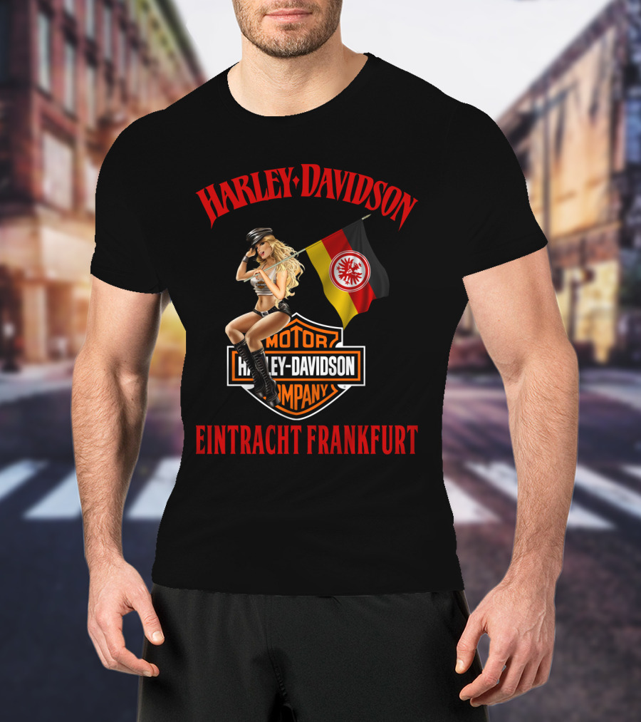 Harley Davidson Eintracht Frankfurt Motor Company Flag Woman T-Shirt