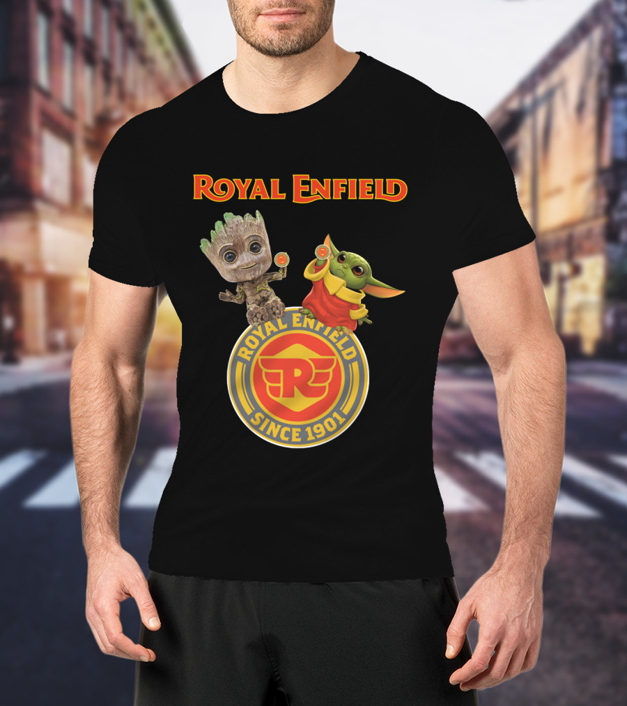 Royal Enfield Since 1901 Groot Yoda T-Shirt