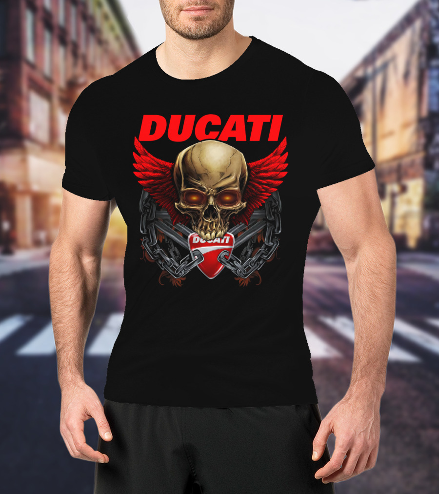 Ducati Skull Wings Chain T-Shirt