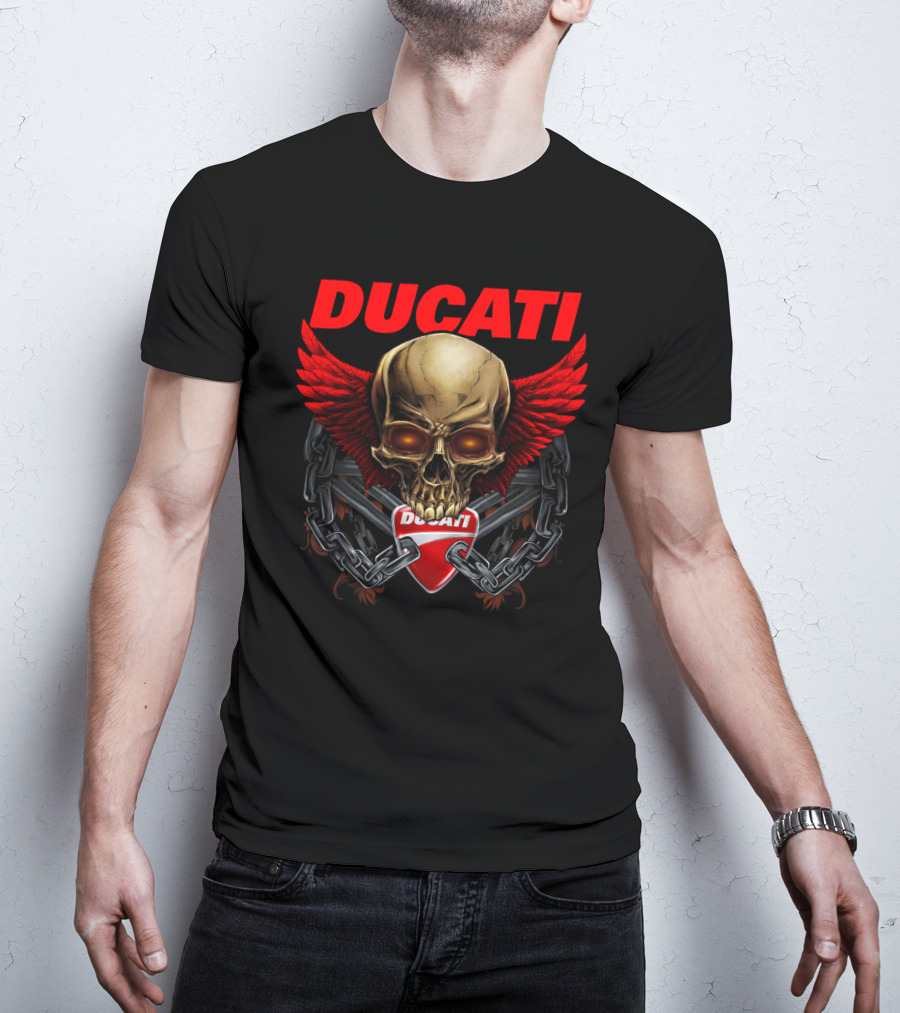 Ducati Skull Wings Chain T-Shirt
