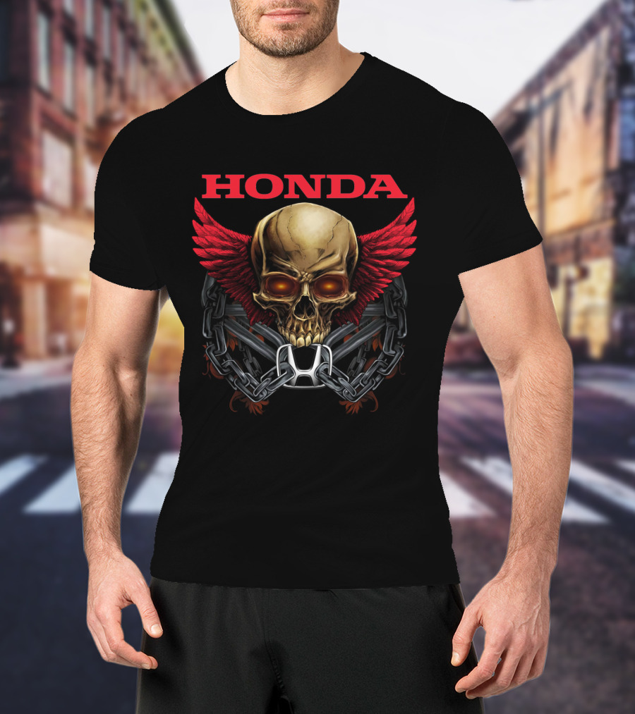 Honda Skull Wings Chain T-Shirt
