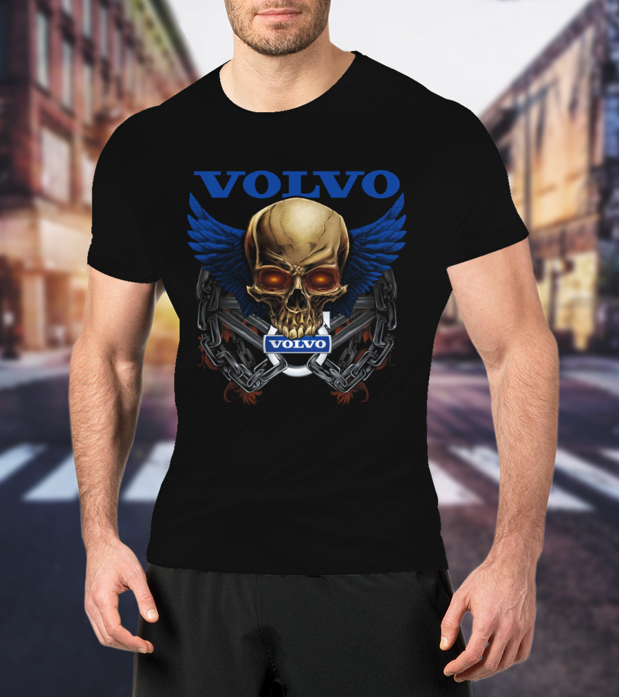 Volvo Skull With Wings And Chains Graphic Dh T-Shirt