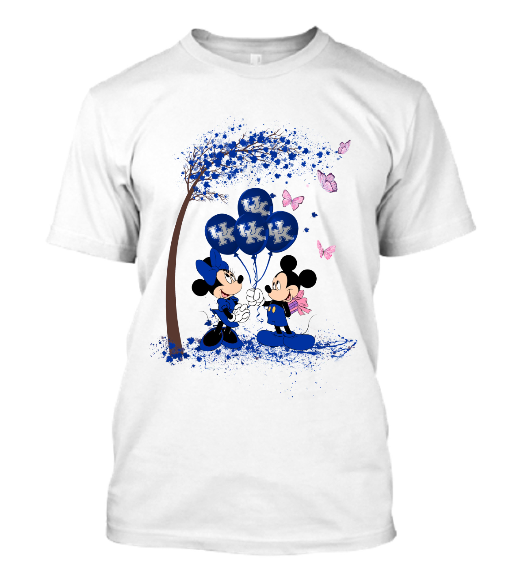 Ncaa Kentucky Wildcats Uk Balloons Featuring Minnie And Mickey T-Shirt