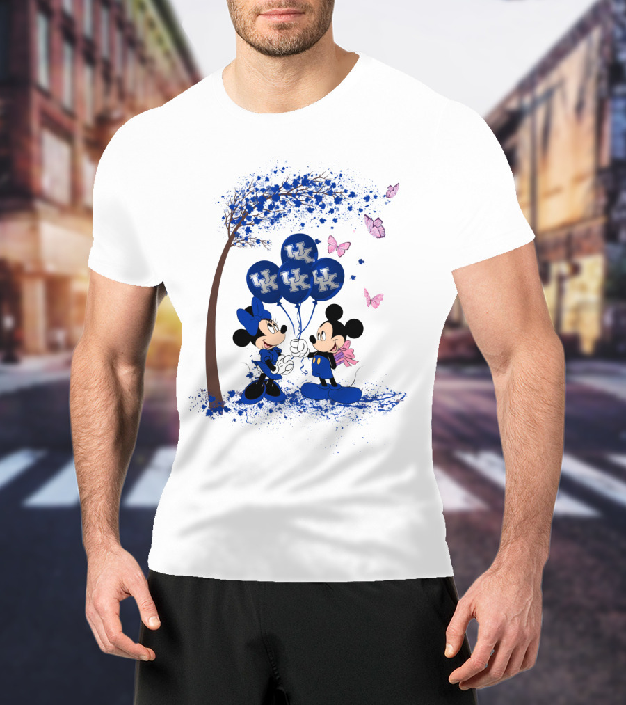 Ncaa Kentucky Wildcats Uk Balloons Featuring Minnie And Mickey T-Shirt