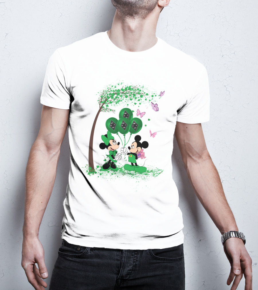 DH 29 Bundesliga Borussia Mönchengladbach Mickey Minnie Balloons T-Shirt