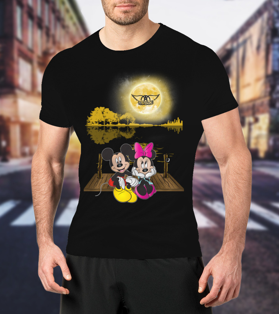 DH 32 Aerosmith Mickey Minnie Moon T-Shirt