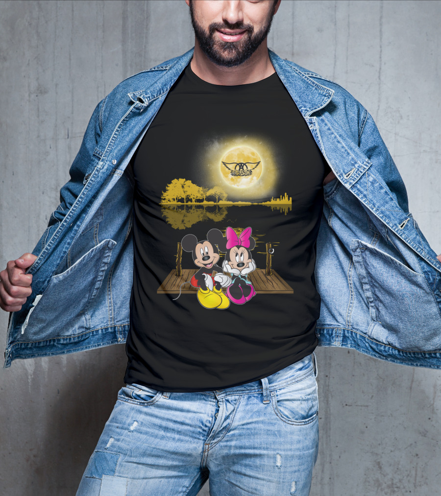 DH 32 Aerosmith Mickey Minnie Moon T-Shirt