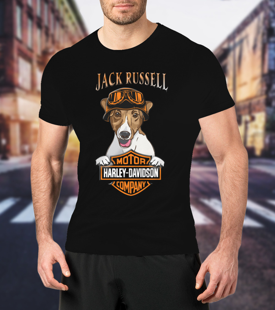 Jack Russell Terrier Harley Davidson Motorcycle Company T-Shirt