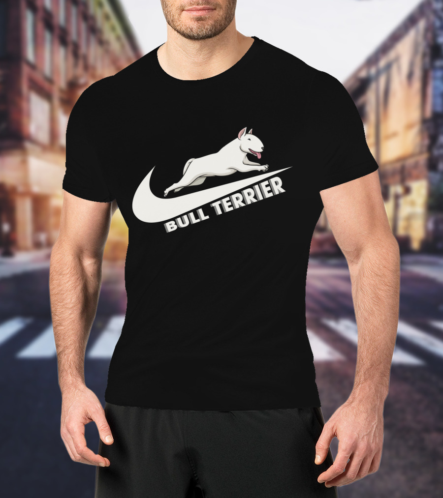Bull Terrier Nike Swoosh Logo T-Shirt